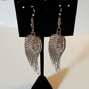 Silver Wings 2 1/2" Earrings